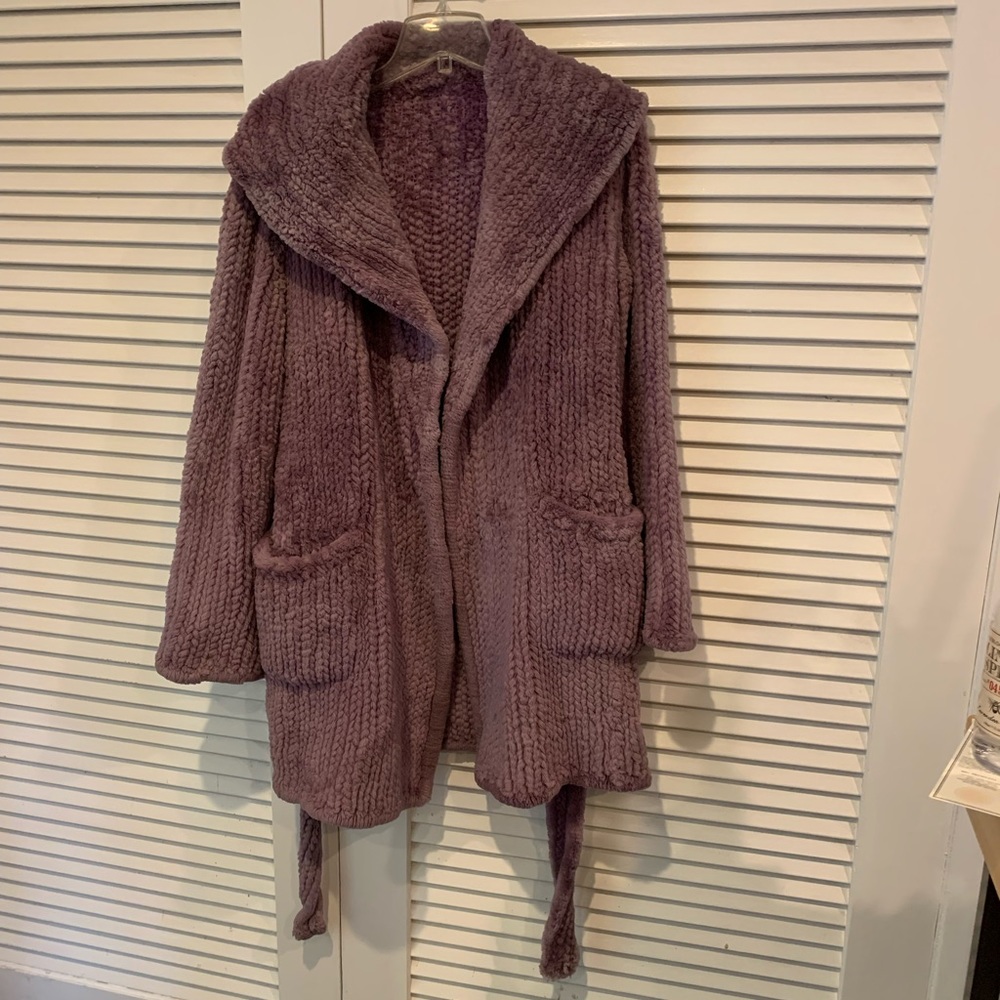 Knit Beaver Coat Lavender Size 14